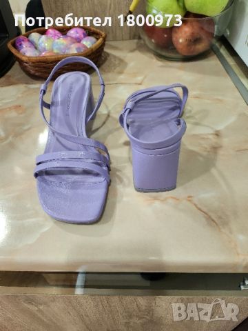  Дамски сандали в бледо лилав цвят, снимка 3 - Сандали - 45560932
