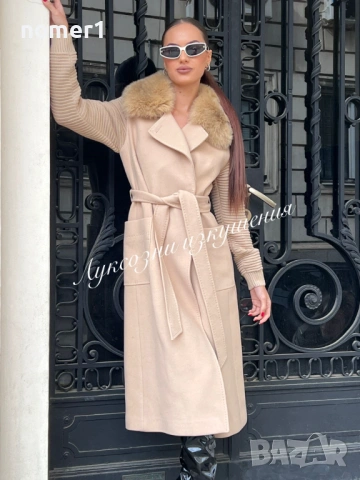 модел беж алпака и модел кашмир , снимка 3 - Палта, манта - 53397616