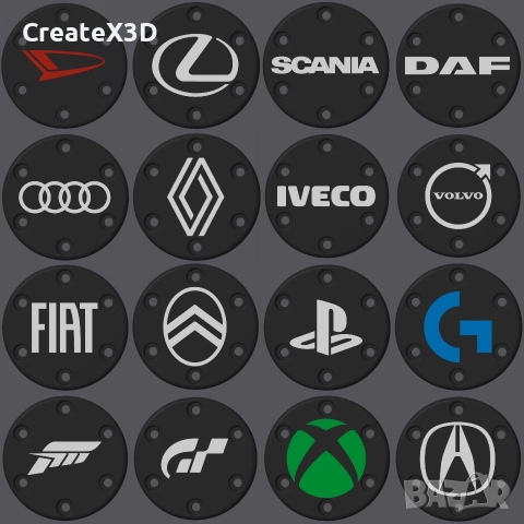 Централни капачета за волан Logitech G27/G29/G920/G923, снимка 5 - Други игри и конзоли - 52959183