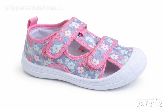 Детски сандали с две велкро лепки розов десен 24/29, снимка 2 - Детски сандали и чехли - 54097774