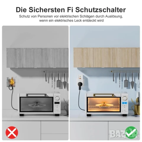 Kонтакт защита от токови удари 2бр. 220-250V AC, макс мощност 4000W, снимка 5 - Ключове, контакти, щепсели - 50934766
