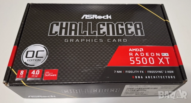 Видео карта GPU ASROCK RX 5500 XT 8GB