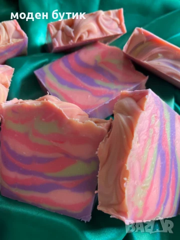 Луксозен ръчно изработен сапун - - Твърд сапун с коприна Вдъхновен от смирна и тонка, снимка 4 - Козметика за тяло - 51063411