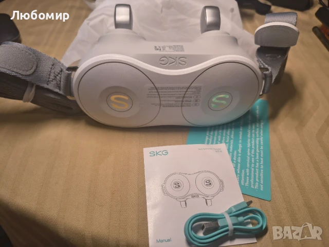 SKG H7-E масажор за врата с компрес и червена светлина - бял  , снимка 14 - Масажори - 50828361