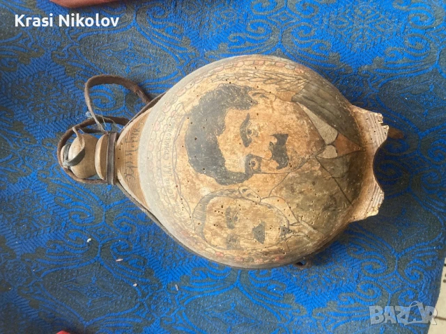 Дървена стомна гравирана, снимка 6 - Антикварни и старинни предмети - 53411674