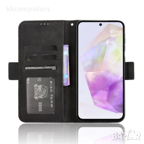 Samsung Galaxy A36 5G / A56 5G Magnetic Wallet Кожен Калъф и Протектор, снимка 7 - Калъфи, кейсове - 50789898