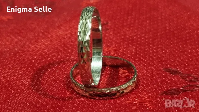 Комплект сребърни брачни халки 