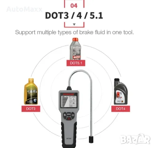 Дигитален тестер за спирачна течност BF200, снимка 2 - Аксесоари и консумативи - 48054689