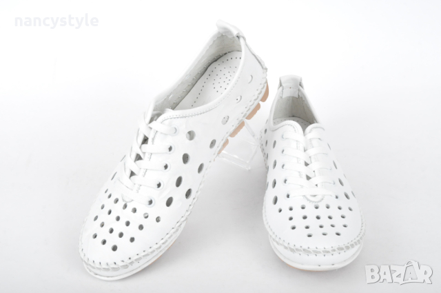 СЕЗОН' 24! Бели дамски обувки от естествена кожа, снимка 2 - Дамски ежедневни обувки - 44937873