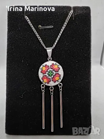 Колие с шевица, снимка 3 - Колиета, медальони, синджири - 49479689