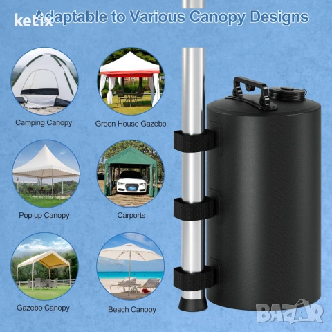 Комплект от 4 торби за тежести с вода,многократна употреба, снимка 4 - Палатки - 53936797