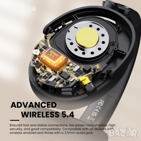 Слушалки Oneodio SuperEQ A200 с хибридно активно шумопотискане, снимка 4 - Слушалки и портативни колонки - 51953377