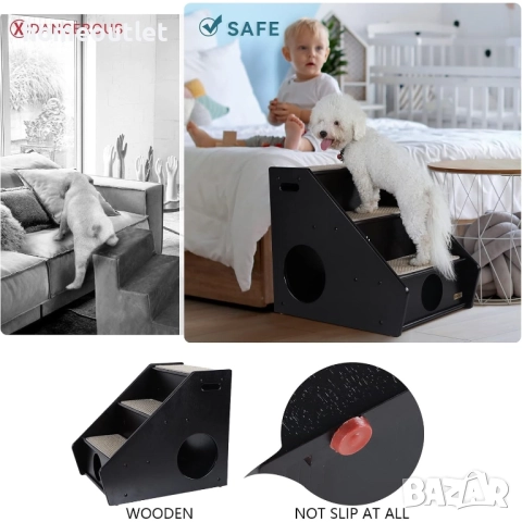 ПРОМОЦИЯ Рампа със стъпала за домашни любимци PETSFIT DLW10092ZC10J, снимка 7 - За кучета - 52720132