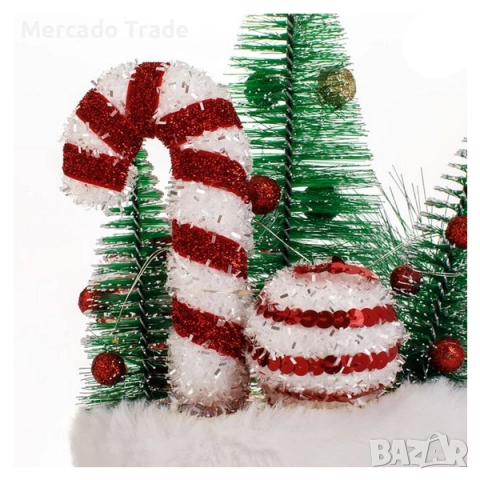 Коледна настолна декорация с LED светлини, Червен ботуш, снимка 3 - Декорация за дома - 52632735