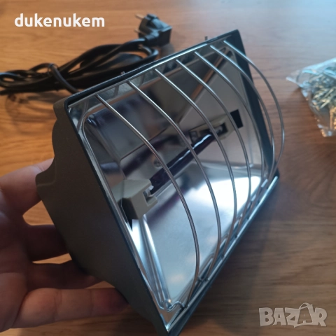 Инфрачервена отоплителна лампа 175W двустепенно регулиране, защита от прегряване и водоустойчив корп, снимка 9 - Лед осветление - 52638076