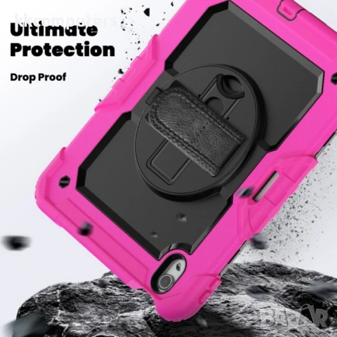 Apple iPad Air 11 2024 Silicone Hybrid PC Tablet Case /Shoulder Strap Удароустойчив Калъф и Протекто, снимка 5 - Калъфи, кейсове - 51025510