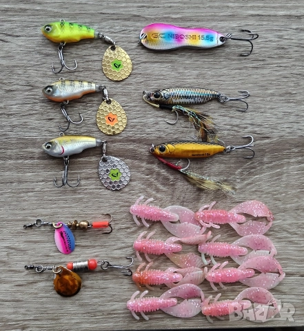 3 Спинери Savage Gear джигове Lurefans, блесни Mepps 60лв комплект