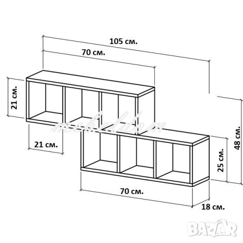 Етажерка за стена,етажерки(код-0359), снимка 5 - Етажерки - 24873021