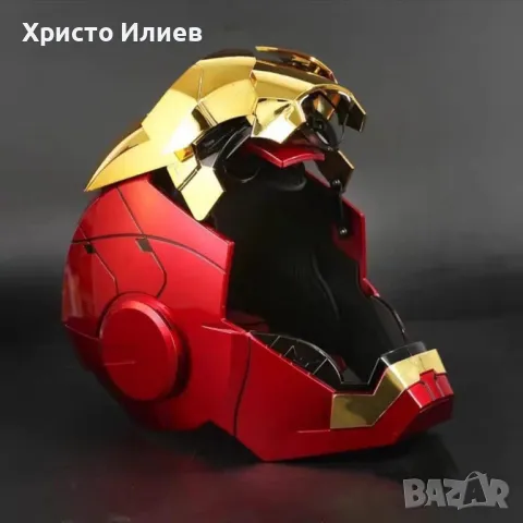 Marvel Моторизирана маска Iron Man MK5 1:1 с гласова команда Роботизирана каска Железния човек, снимка 2 - Друга електроника - 49126180