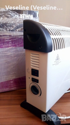 Конвектор Mühler 2000W Turbo – 3 степени, снимка 3 - Отоплителни печки - 53879523