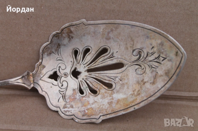 Английска сребърна лъжица, снимка 4 - Колекции - 53828883