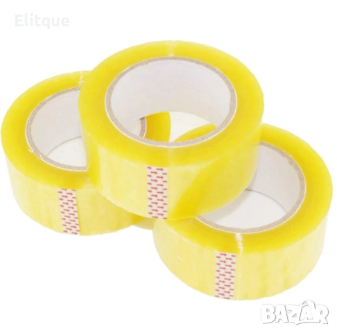 Прозрачно широко тиксо 300метра, 5см широко, снимка 2 - Други стоки за дома - 52897236