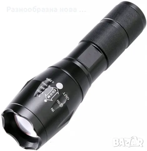 Мощен ловен фенер Cree LED и алуминиев корпус XML-T6 FL76, снимка 1 - Други - 48943280