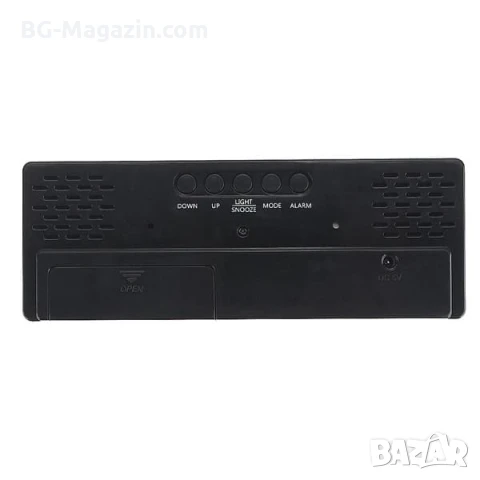 LED дигитален настолен часовник огледало с термометър големи цифри температура постоянно светещ, снимка 2 - Други - 51038190