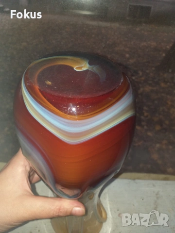 Страхотна голяма ваза Мурано, снимка 3 - Антикварни и старинни предмети - 53451999