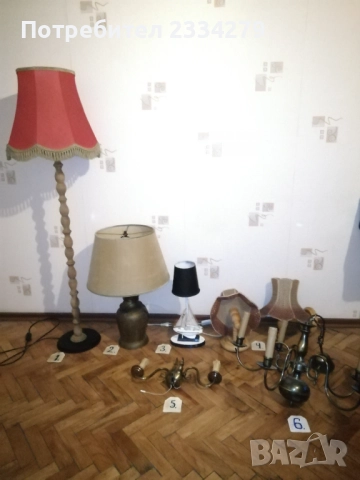 Стари настолни лампи, аплици за стена, лампа за таван и паркетна лампа. , снимка 2 - Настолни лампи - 52867361
