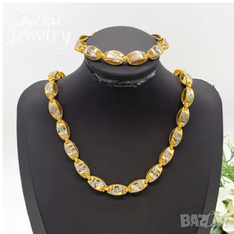 Ланец, синджир + гривна, версаче., versace.,18KGP - БЕЗПЛАТНА ДОСТАВКА!