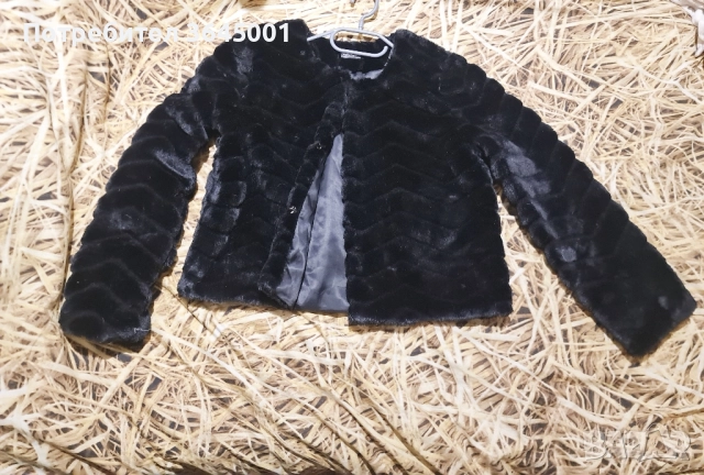 Елегантно късо ,пухкаво палтенце . Размер: M/L. Ново, снимка 5 - Палта, манта - 51914542