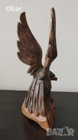 Много красива и реалистична дървена фигурка на орел. Винтидж., снимка 3 - Декорация за дома - 50044500
