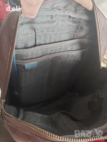 PIQUADRO Italy Original. Страхотна кожена раница, снимка 12 - Раници - 21372553