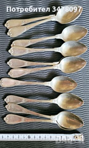 Комплект 10бр лъжички BERNDORF Никелово сребро. 1928г Алпака, снимка 2 - Антикварни и старинни предмети - 46406811