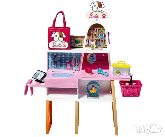 Кукла Barbie - Игрален комплект магазин за домашни любимци, снимка 3 - Кукли - 44958981