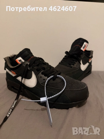 Off-White x Nike Air Max 90 “Black”, снимка 3 - Ежедневни обувки - 53927980