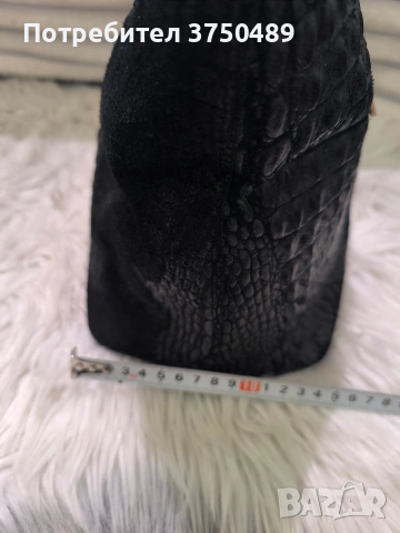 Дамска чанта от естествен велур VERA  PELLE-Италия, снимка 6 - Чанти - 53864258