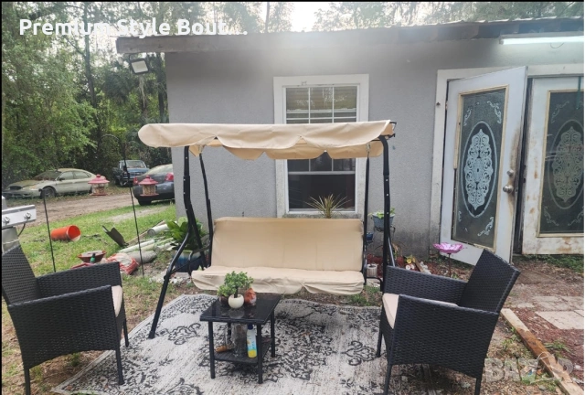 Градинска люлка с поставки за чаши - идеална за всеки двор и градина, снимка 2 - Декорация за дома - 53889695