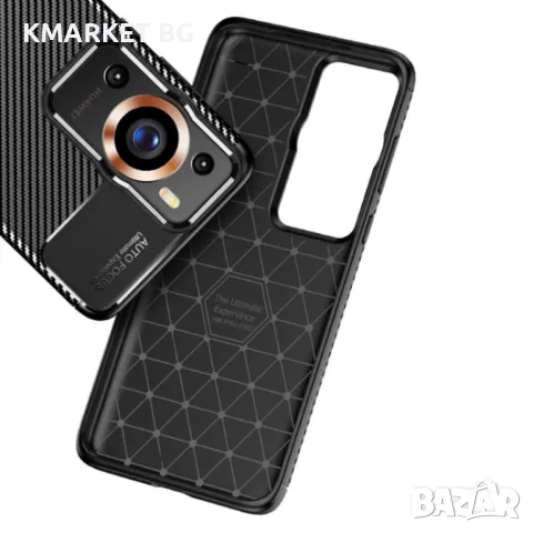 Huawei P60 / P60 Pro Удароустойчив Carbon Fiber Калъф и Протектор, снимка 3 - Калъфи, кейсове - 49358890