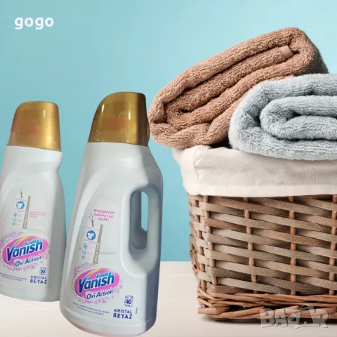 Vanish Oxi Action Kristal Beyaz – Течен избелващ препарат за бяло пране, снимка 2 - Други стоки за дома - 50101518