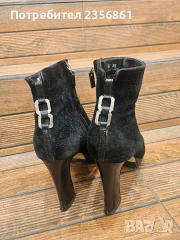 Боти Gianni естествен велур , снимка 2 - Дамски боти - 53486387