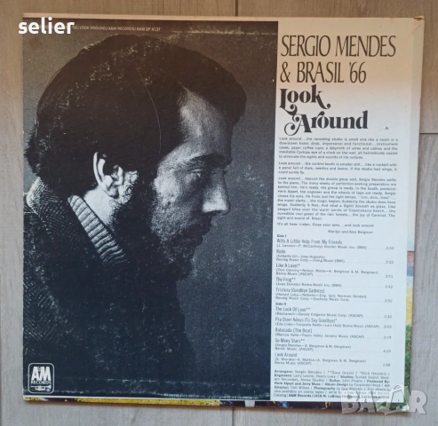 Sergio Mendes & Brasil '66 ‎– Look Around Издание 🇺🇸 USA 1968г Стил:Latin Jazz Състояние на винила, снимка 2 - Грамофонни плочи - 53660305