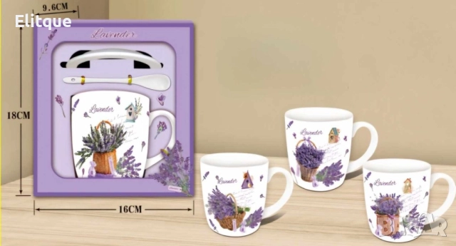 Комплект от 2 броя чашки с 2 броя лъжички, 400ML, снимка 12 - Чаши - 52898305