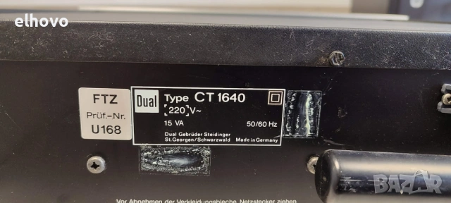Стерео тунер Dual CT 1640, снимка 5 - Ресийвъри, усилватели, смесителни пултове - 53334401