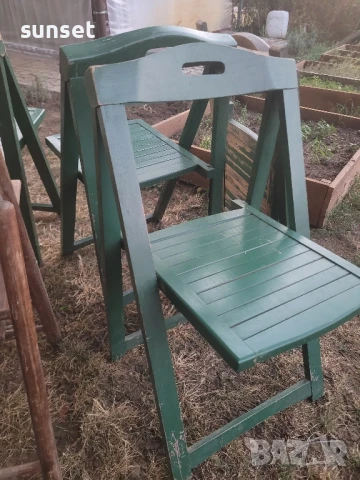 сгъваеми дървени градински столове- различни модели, за тераса и градина, снимка 10 - Градински мебели, декорация  - 51136575