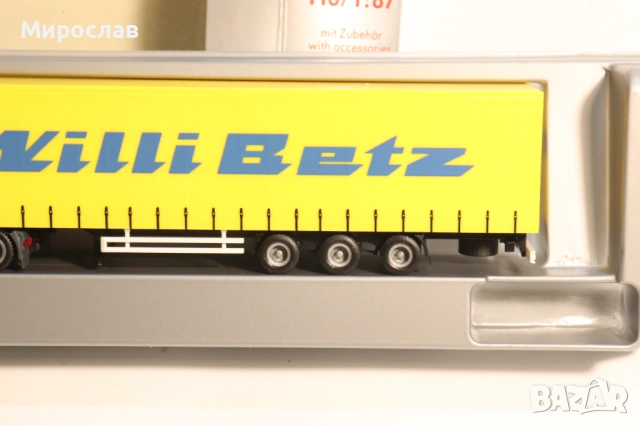 HERPA H0 1/87 MERCEDES ACTROS WILLI BETZ КАМИОН МОДЕЛ, снимка 4 - Колекции - 53669924