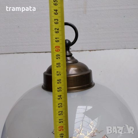 НАЙ ДОБРАТА ОФЕРТА Стара немска голяма настолна Лампа , дърво,Месиннг и стъкло., снимка 5 - Антикварни и старинни предмети - 52613902