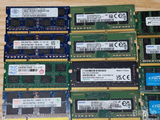 32GB 16GB 8GB 4GB DDR5 DDR4 DDR3 Samsung Hynix Crucial Micron Рам Памет за лаптоп, снимка 2 - RAM памет - 53882547