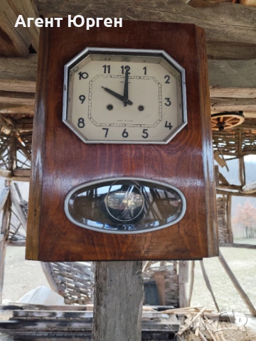 Стар автентичен стенен часовник , снимка 2 - Стенни часовници - 53887496